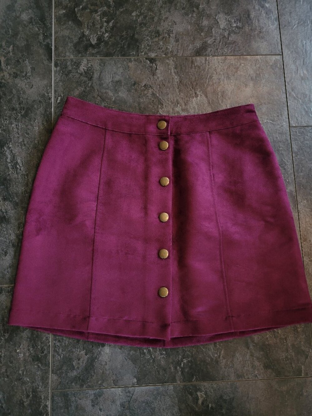 Burgundy Mini Skirt